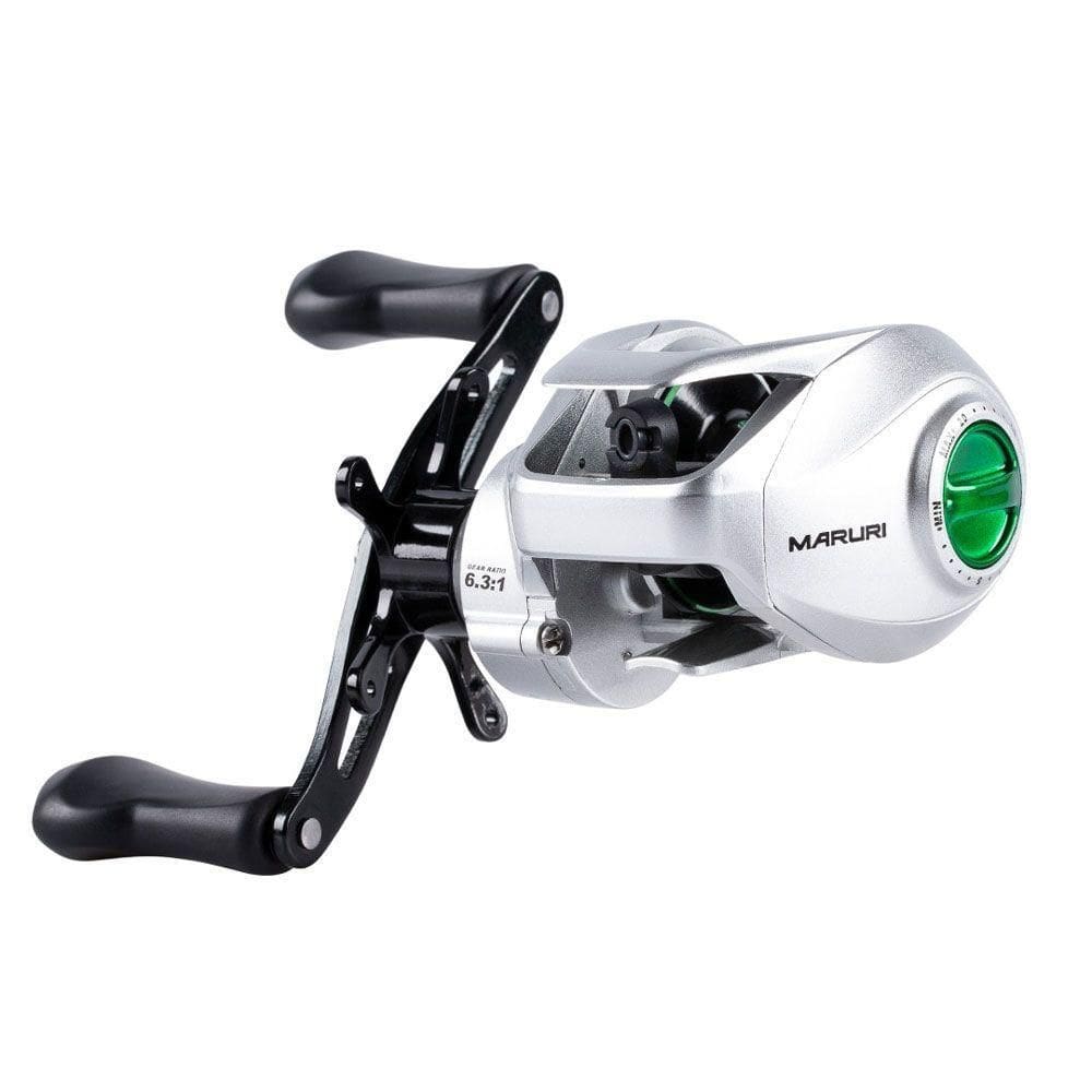 Carretilha Para Pesca Maruri Luke Prata 5r Lado Da Manivela Esquerda