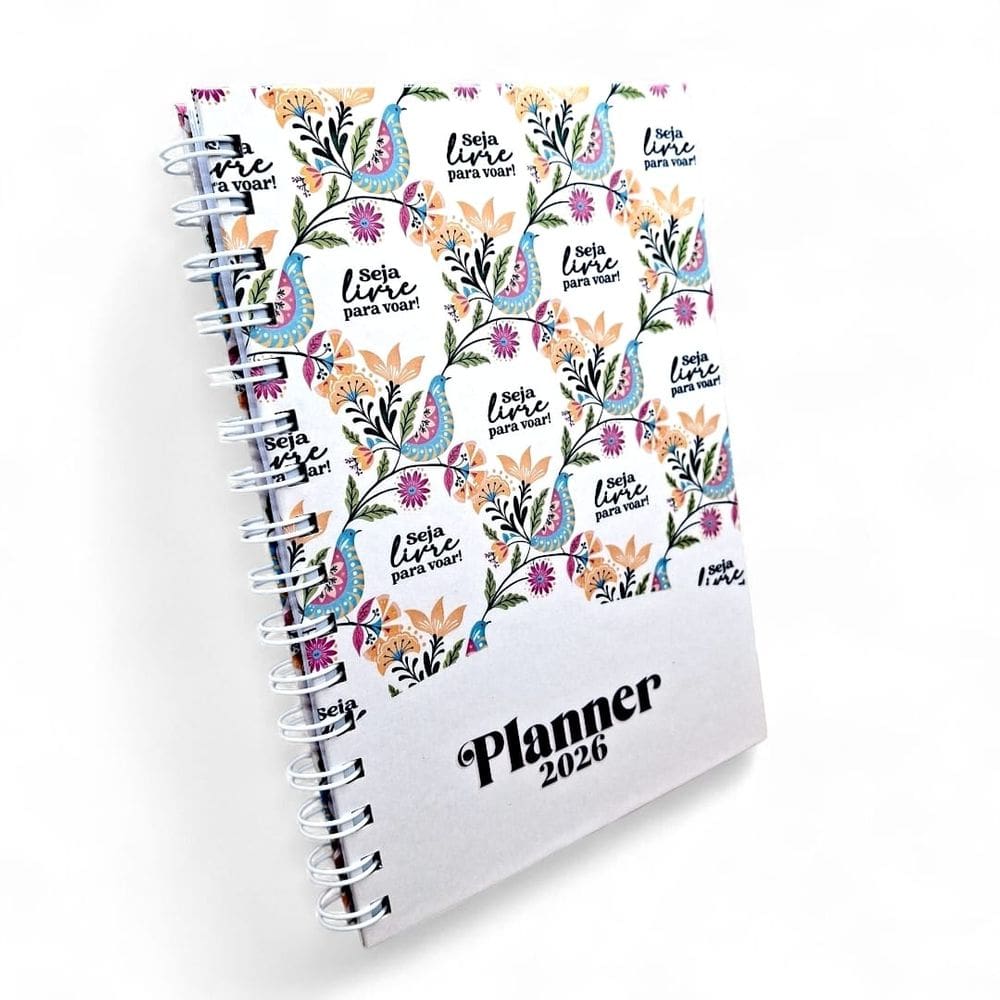 Caderno de Planejamento Anual Florido Planner de Rotina