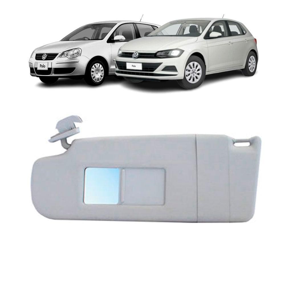 Quebra Sol Cinza Espelho Bolsa Ilumi Vw Polo 03 A 20 Esquerd
