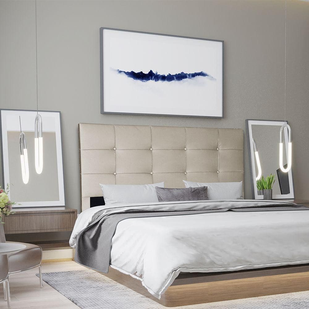 Cabeceira Casal 1,40m Roma Corino Bege