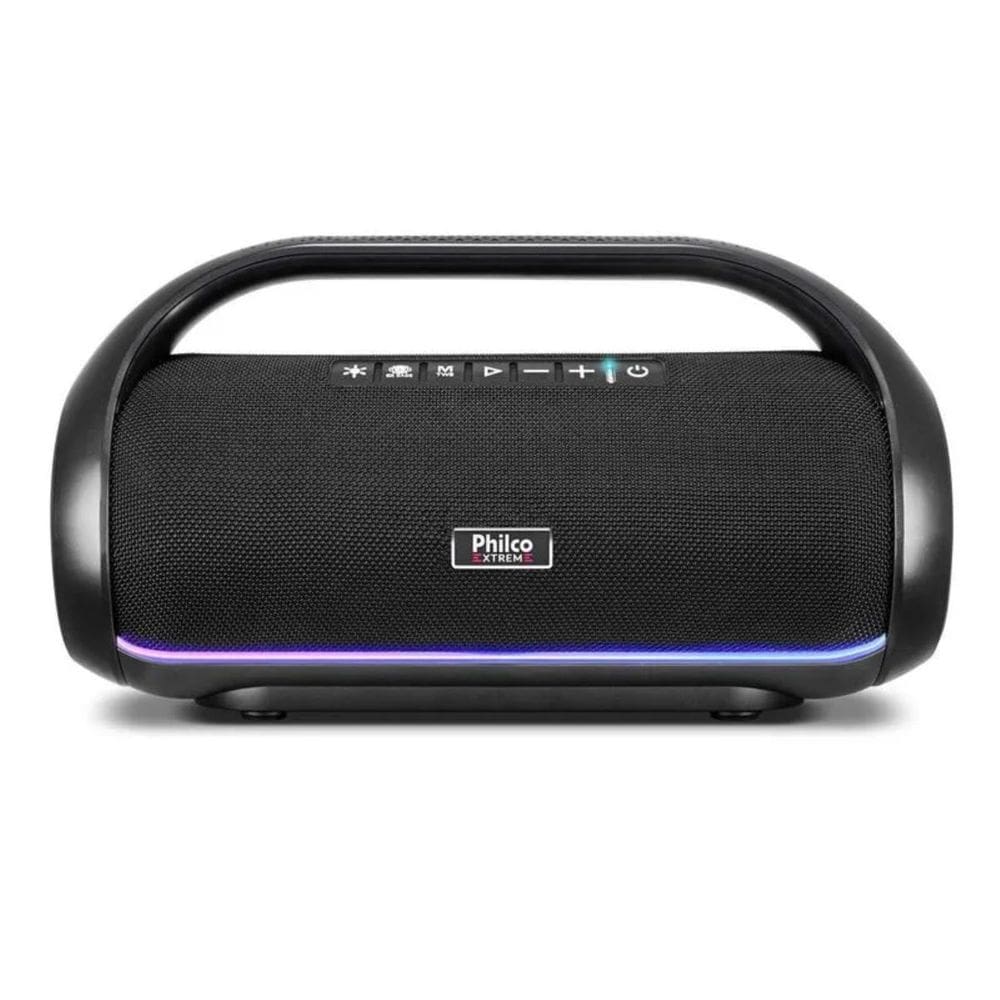 Caixa De Som Speaker Extreme Flash Lights Portátil 220w Rms Bivolt Bateria Até 14 Horas Philco