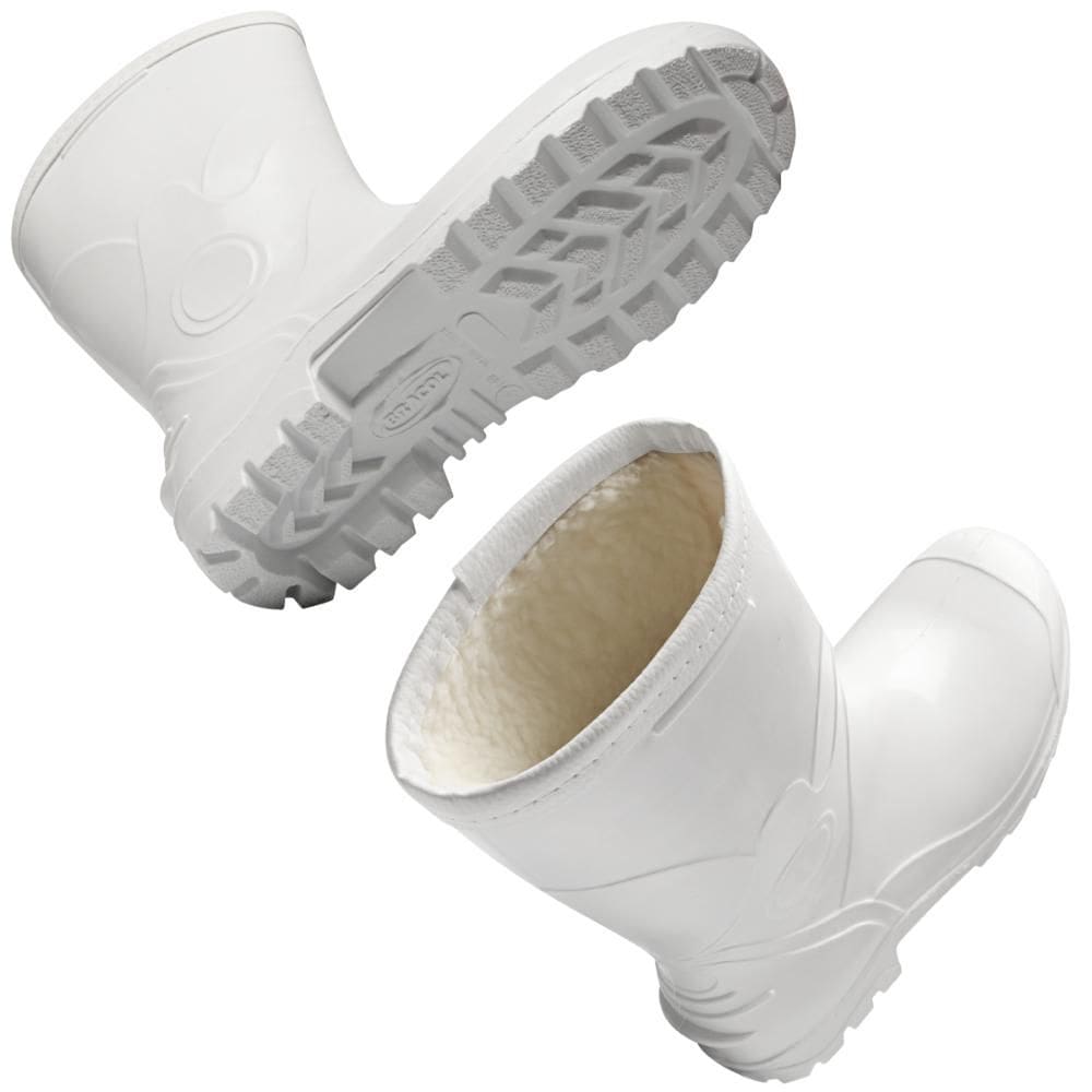 Bota Térmica Impermeável Com Forro de Lã Cano Médio Branca Acqua Lev Bracol