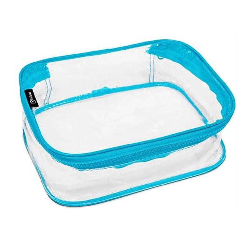 Estojo BOX PVC Colors Cristal Azul