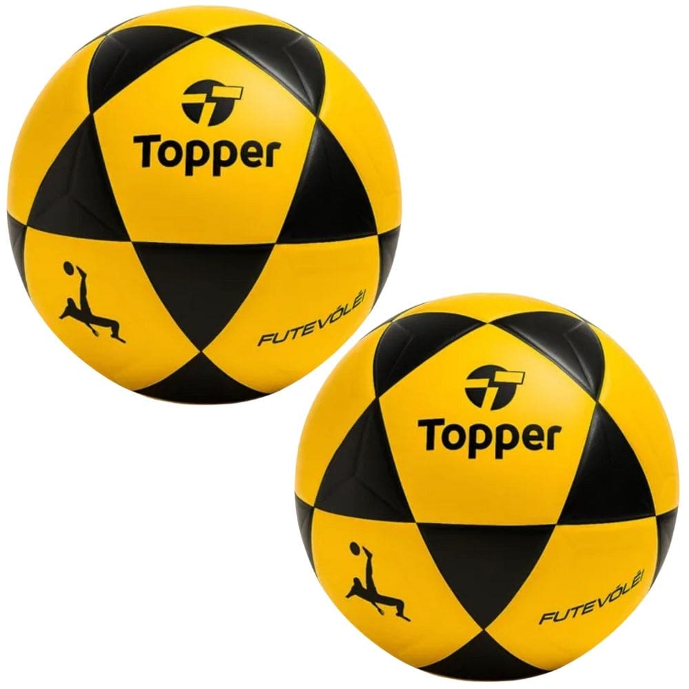 KIT 02 Bola De Futevôlei Topper R1 Oficial