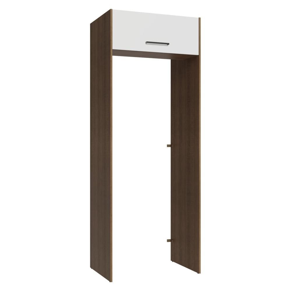 Porta-Geladeira 83 cm 1 Porta Basculante Rustic/Branco Agata Madesa