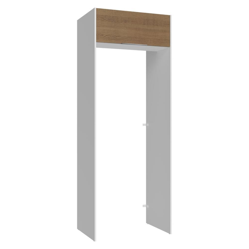 Porta-Geladeira 83 cm 1 Porta Basculante Branco/Rustic Stella Madesa