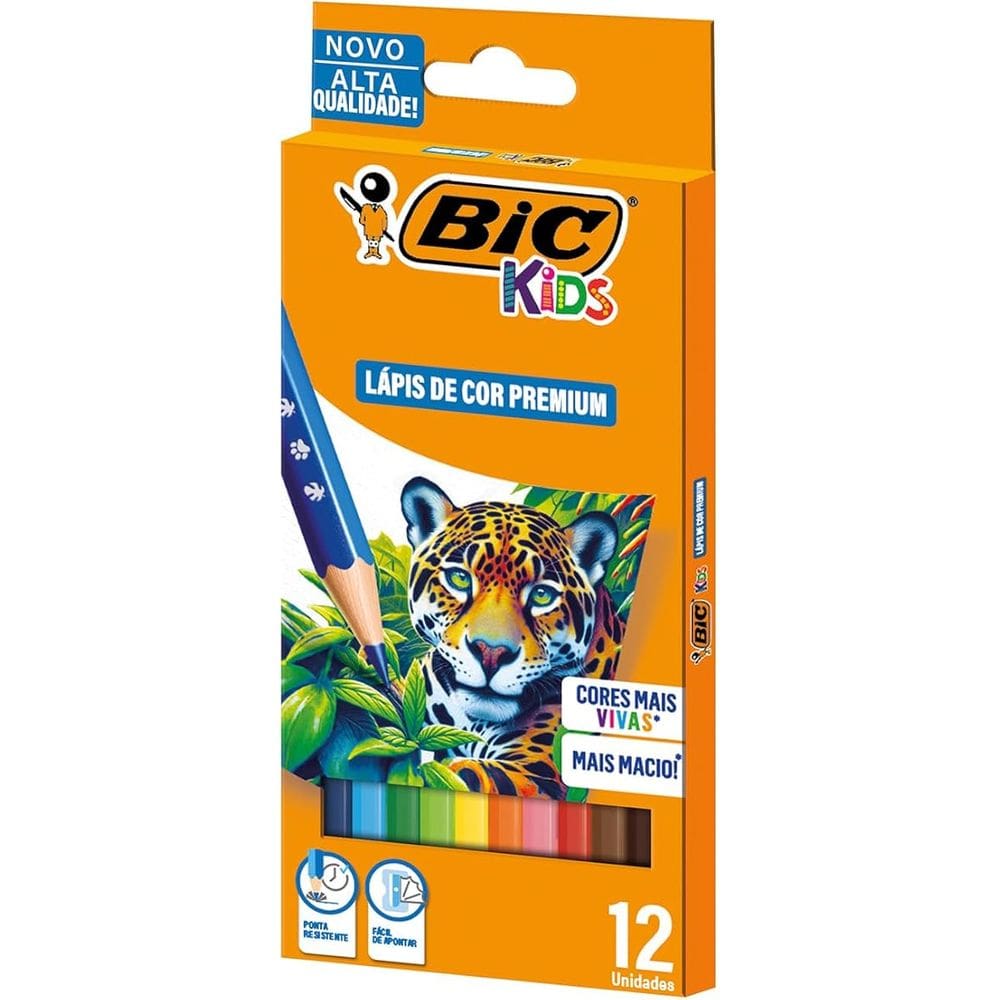BIC, Lápis de Cor Premium, BIC KIDs, 12 cores