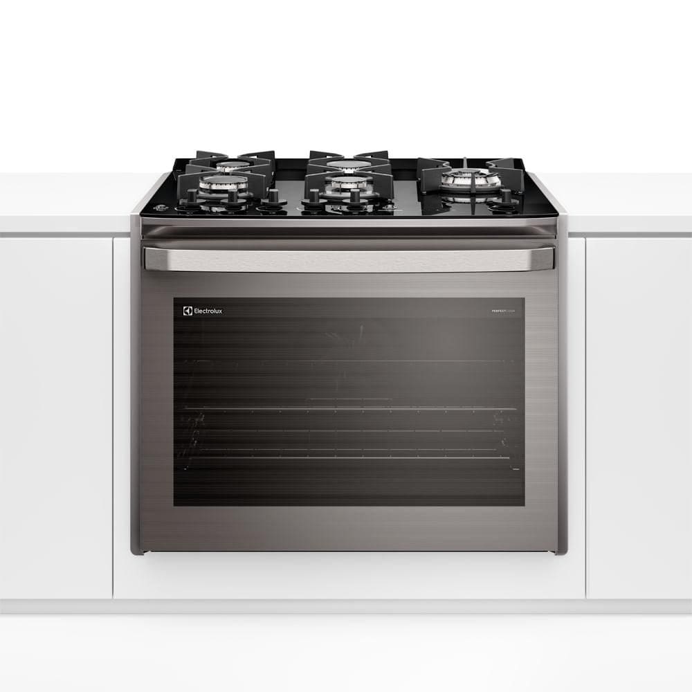 Fogão de Embutir Electrolux de 05 Bocas Experience com Mesa Vidro e Grill Cinza - FE5EG