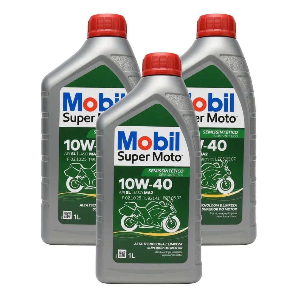 Óleo 10W40 Mobil Semi Sintético Motor 4 Tempos 3 unidades