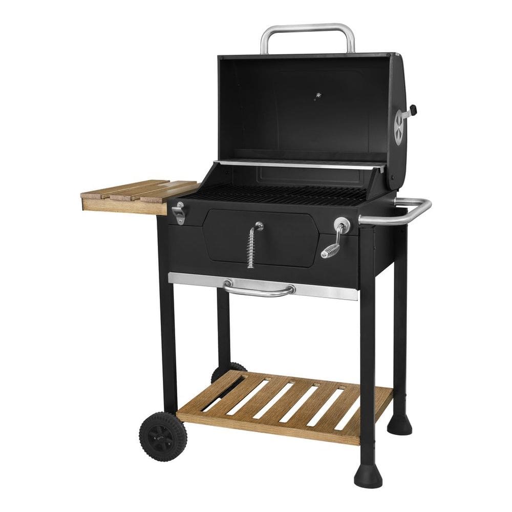 Churrasqueira Americana A Carvao Com Apoio Madeira - Grill