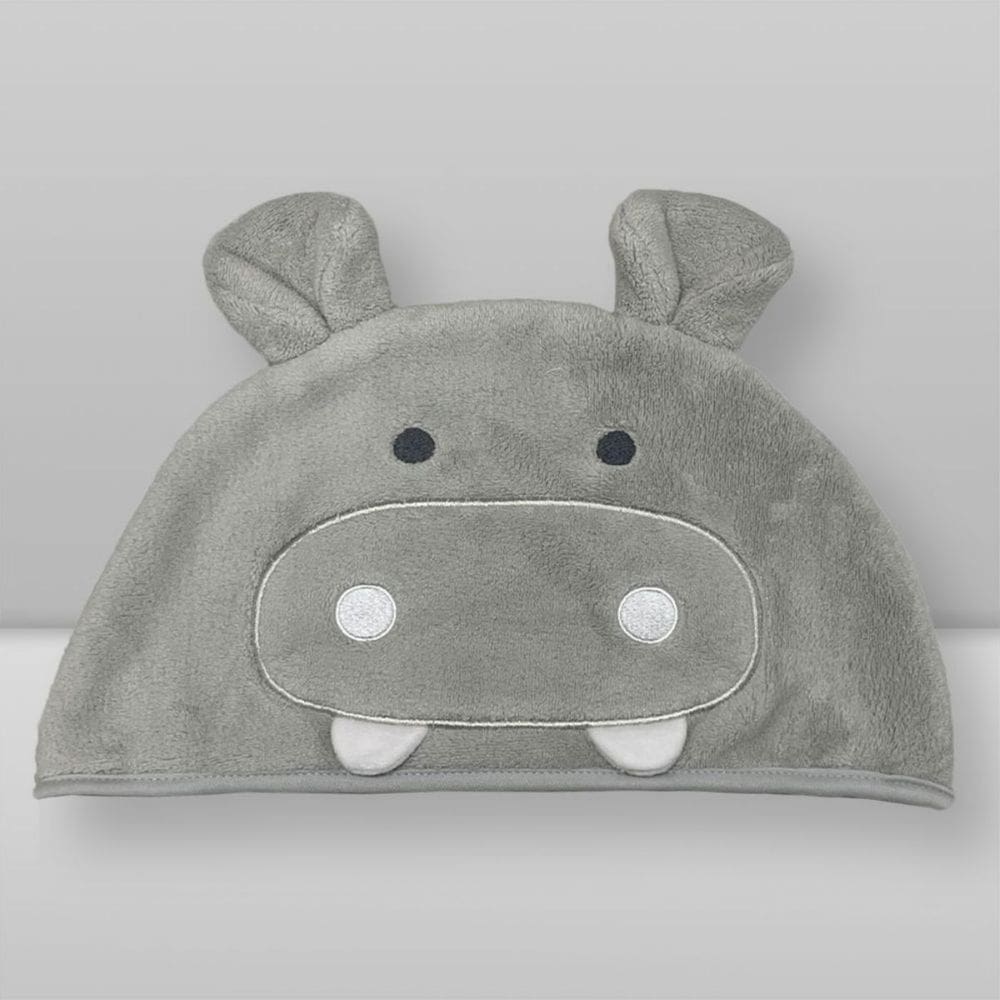 Toalha de Banho Animada Hipopótamo - Laço Bebê