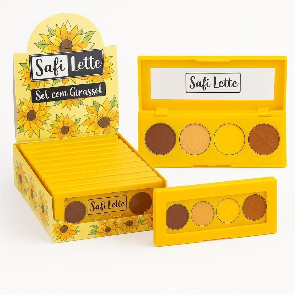 Paleta De Sombra Sol Com Girassol - 12un