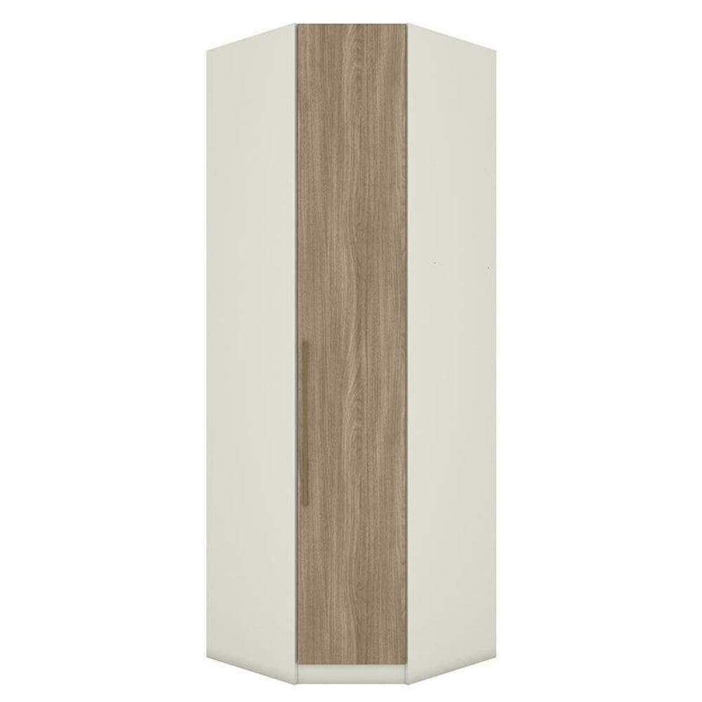 Guarda Roupa Modulado Canto Oblíquo Seletto 1 Porta Areia/jequitibá - Móveis Henn Areia/jequitibá