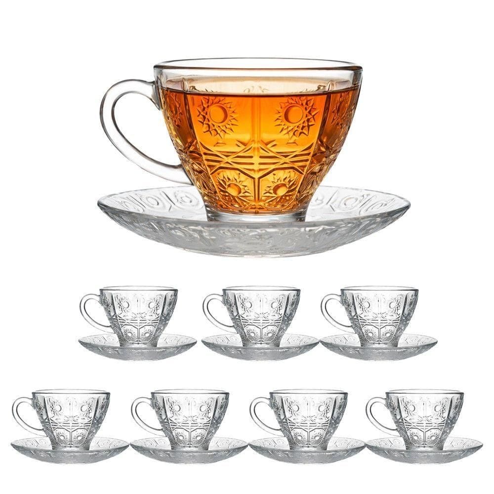 MP - Jogo 8 Xi cara De Cha Vidro Transparent