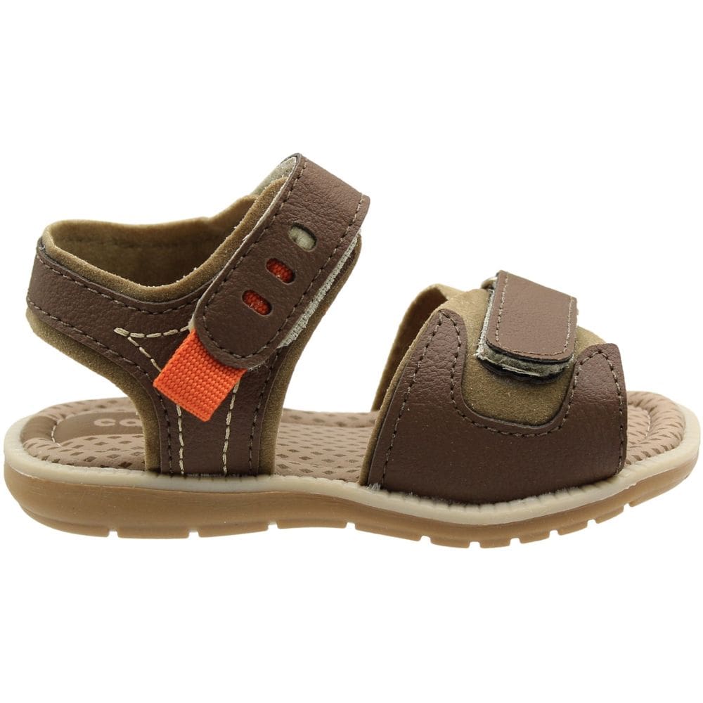 Sandália Camin Camurça Recortes Tira Autocolante Menino