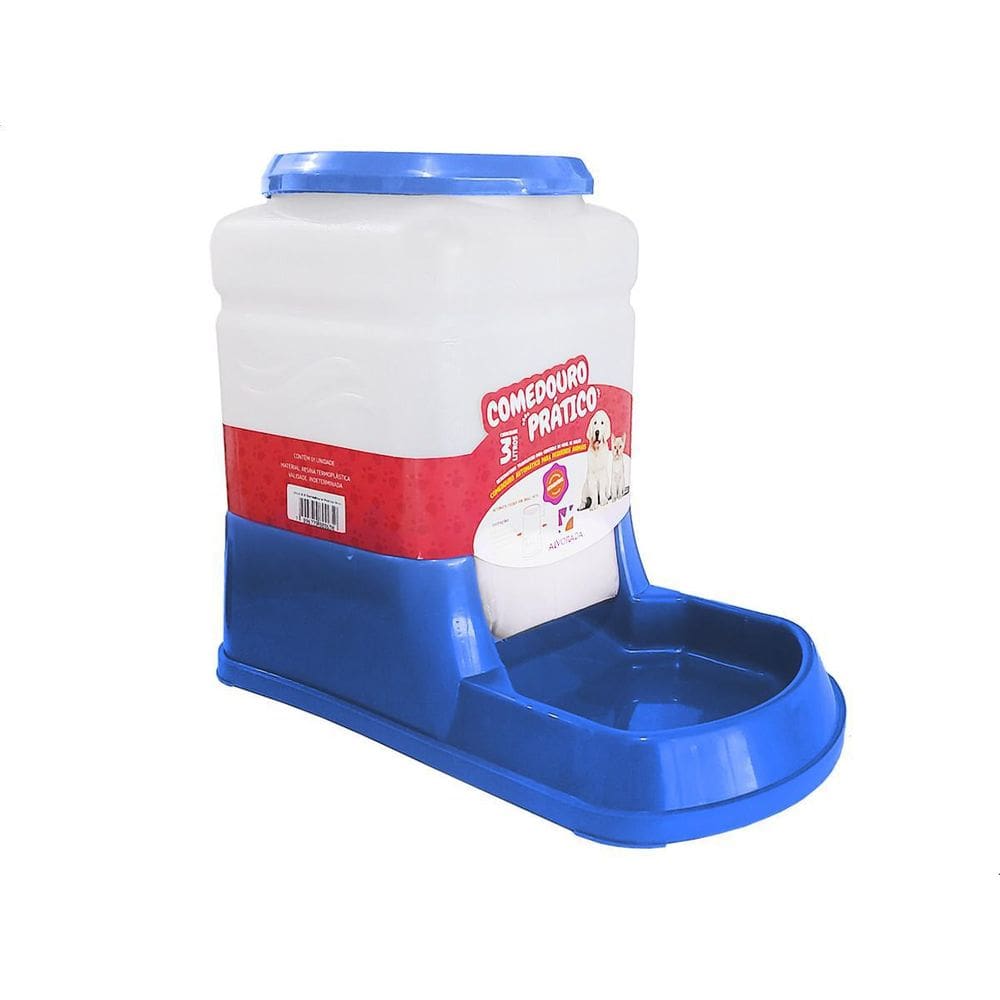 Comedouro Automatico Cães Cachorros Gatos Pratico 3Litros