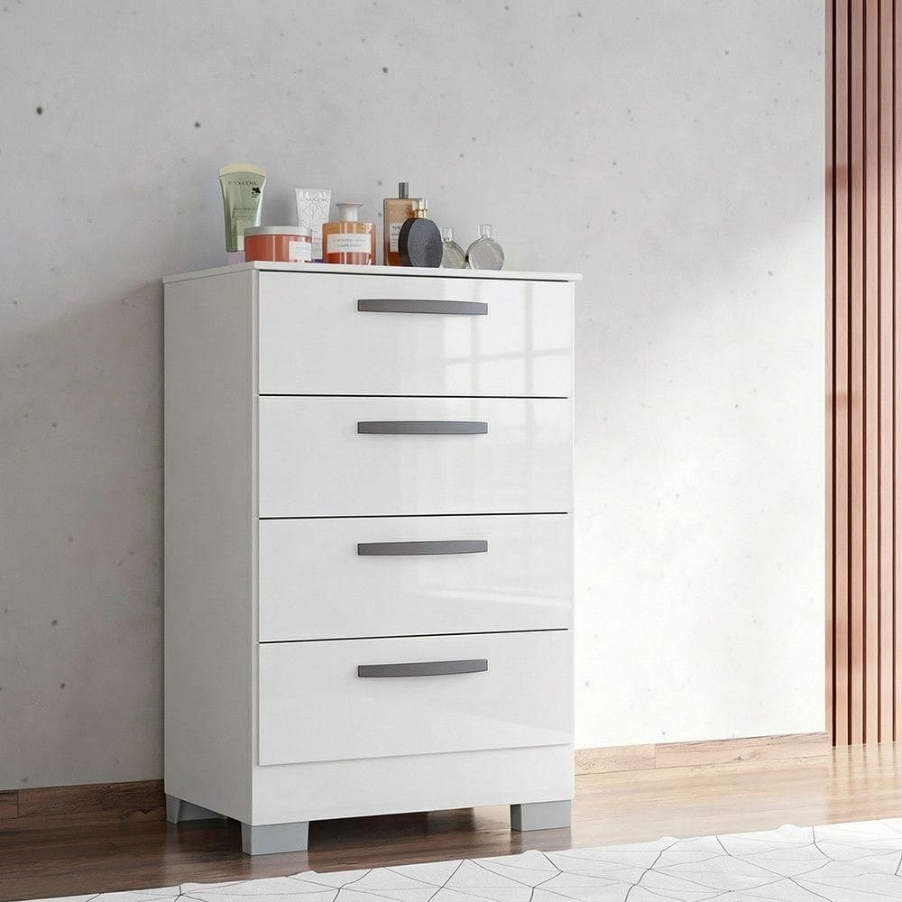 Cômoda Alice 4 Gavetas Poquema Branco