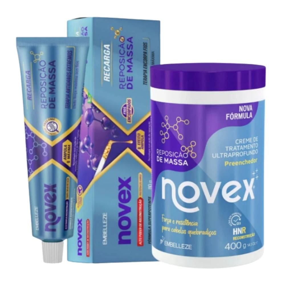 Kit Novex Reposição De Massa: Creme De Tratamento 400g e Recarga Capilar 80g