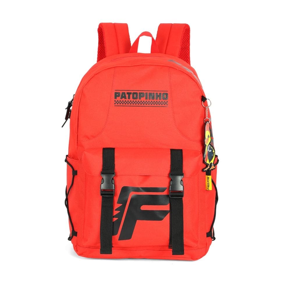 Mochila Escolar Costas Free-Fire Patopinho Meninos Juvenil