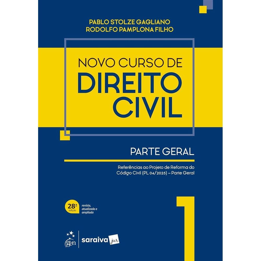 Novo Curso De Direito Civil - Parte Geral Vol.1 - 28 Edicao 2026