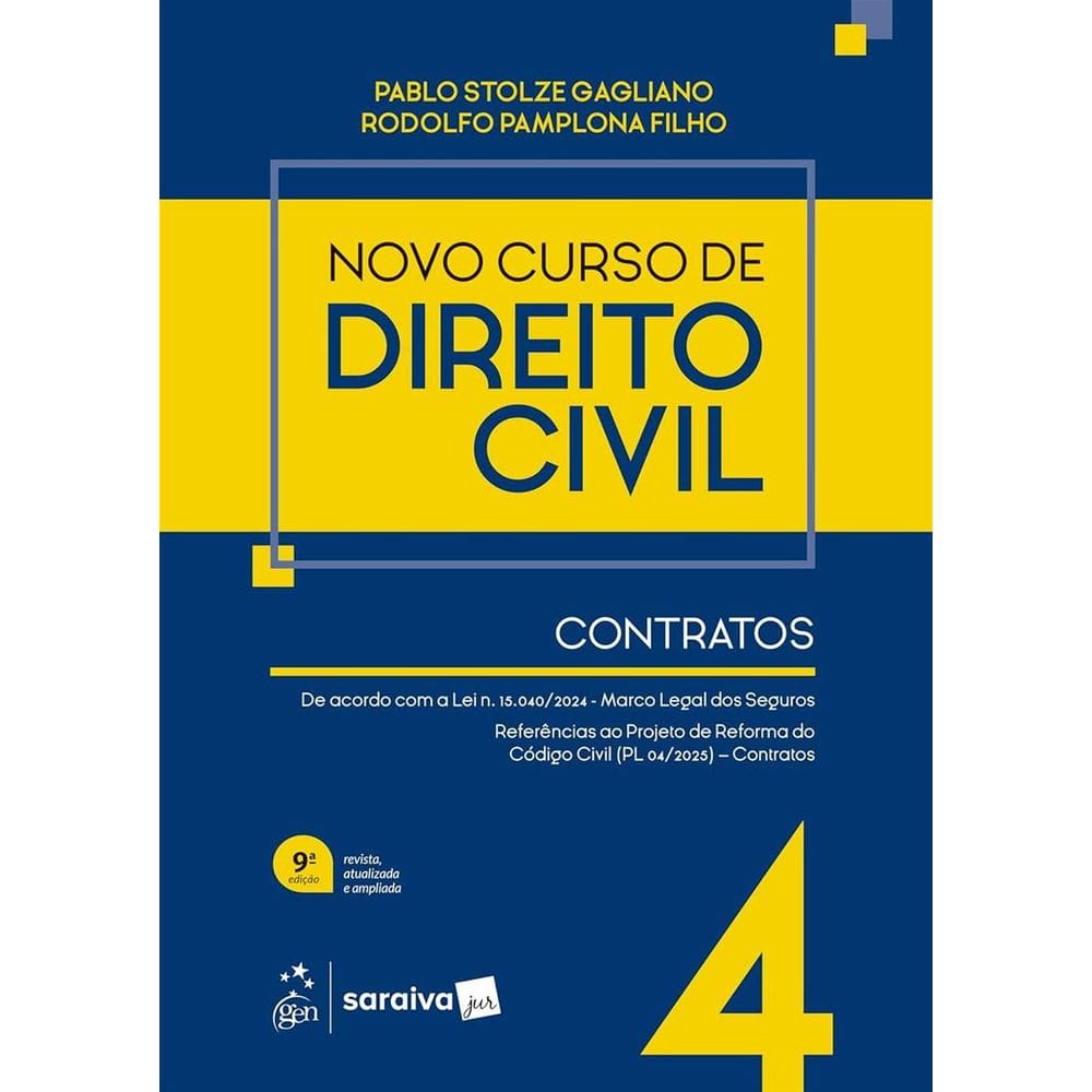 Novo Curso De Direito Civil - Vol.4 - Contratos - 9 Edicao 2026
