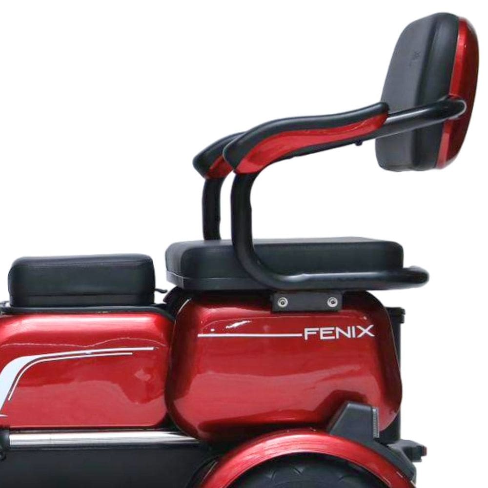 Triciclo Elétrico 750W Fenix Vermelho Tração Reduzida Freio no Pé - Não Precisa de CNH