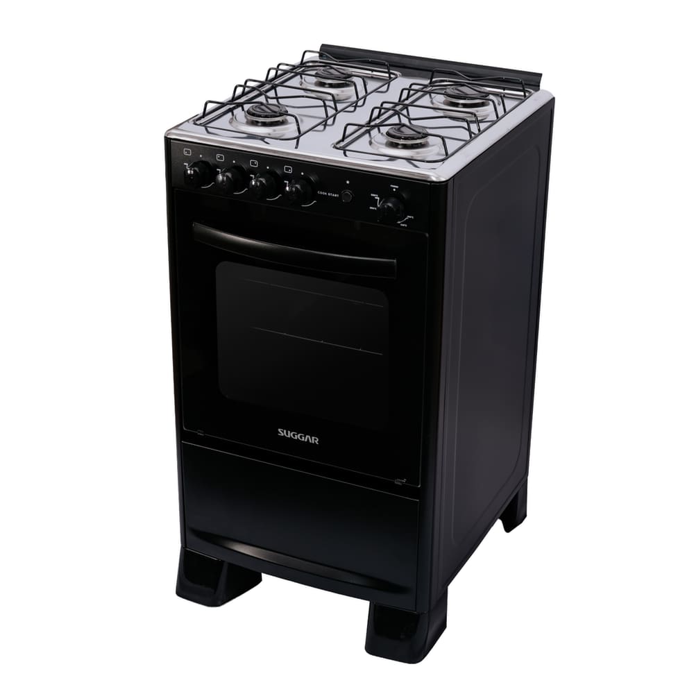 Fogão Suggar Cook Start Mesa Inox 4 Bocas Fgics420pt Preto Bivolt
