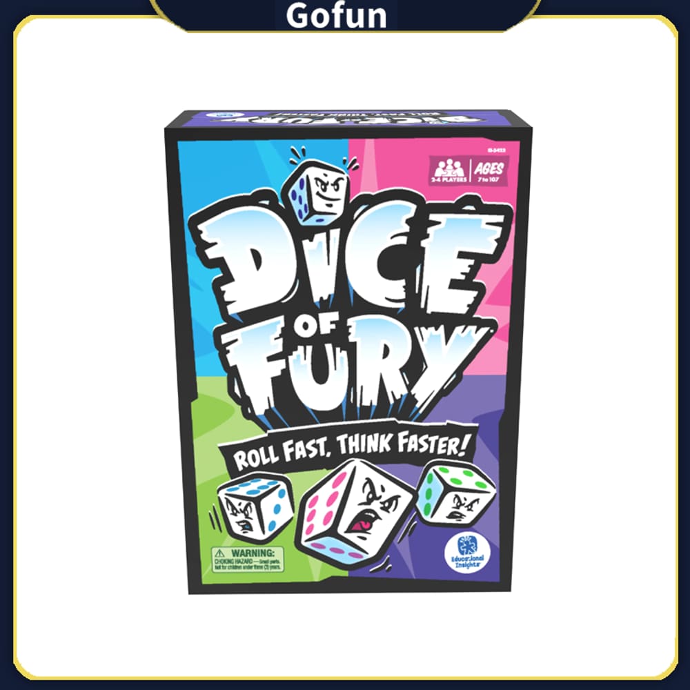 Jogo de tabuleiro Educational Insights Dice of Fury para crianças a partir de 7 anos