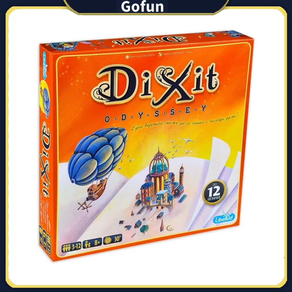 Jogo de tabuleiro Dixit Odyssey para festa em família de 3 a 12 jogadores com mais de 8 anos