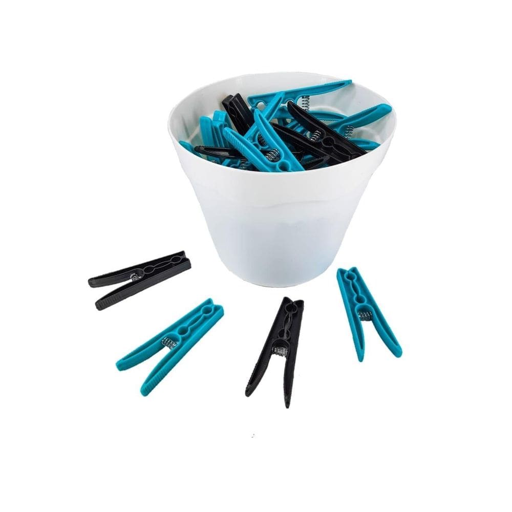 Cesto Branco Pregadores De Roupas Plástico Preto Com Verde