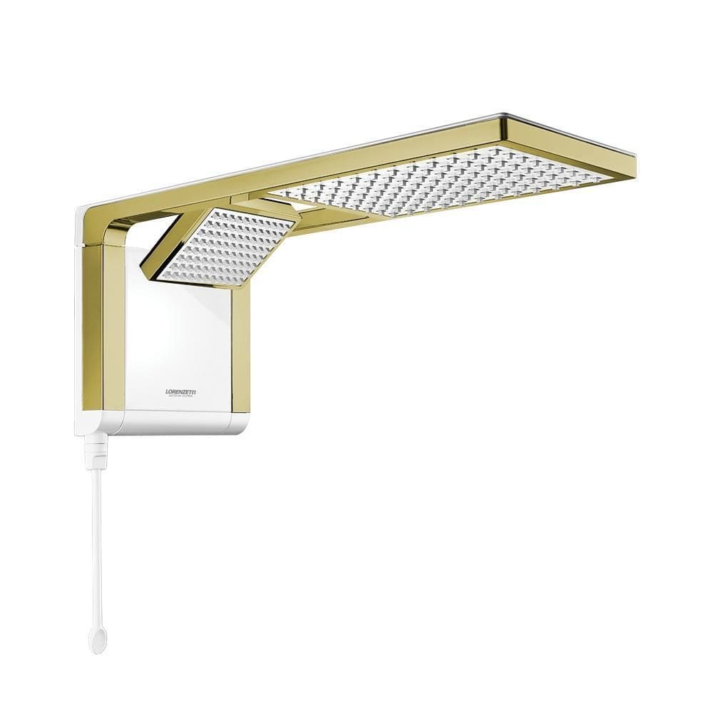 Chuveiro Eletrônico Acqua Duo Branco Matte Gold Lorenzetti 220V 6800W