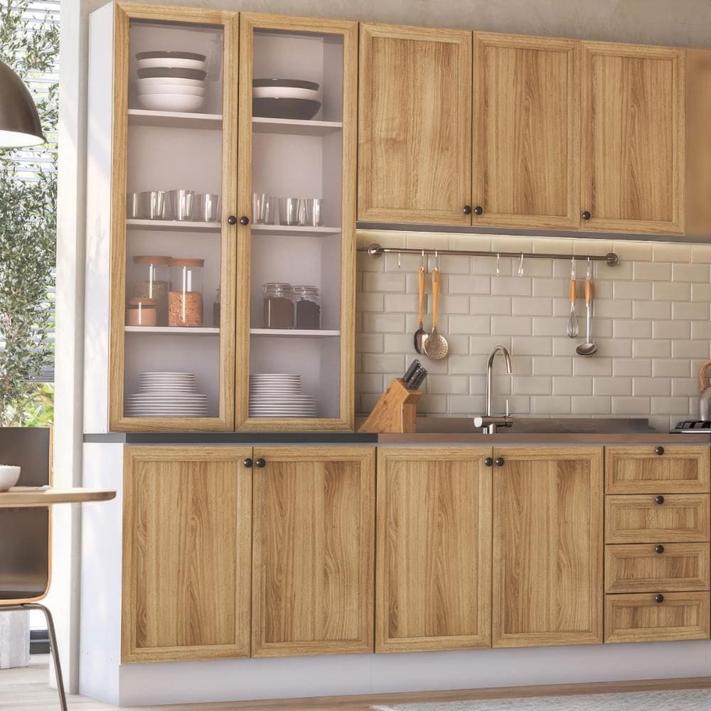 Armário Cozinha Completo Ditália Berlim 4 Pçs CV/BR B14 Cozy