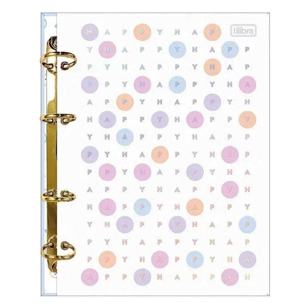 Fichário Caderno Argolado Happy 160 Folhas - Tilibra