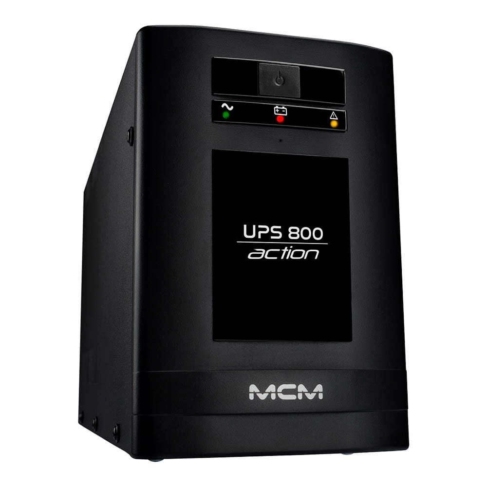 Nobreak UPS MCM 800VA ACTION 3.1, Entrada Trivolt (115/127/220V), Saída 6 Tomadas 115V c/ Entrada Bateria Estacionária