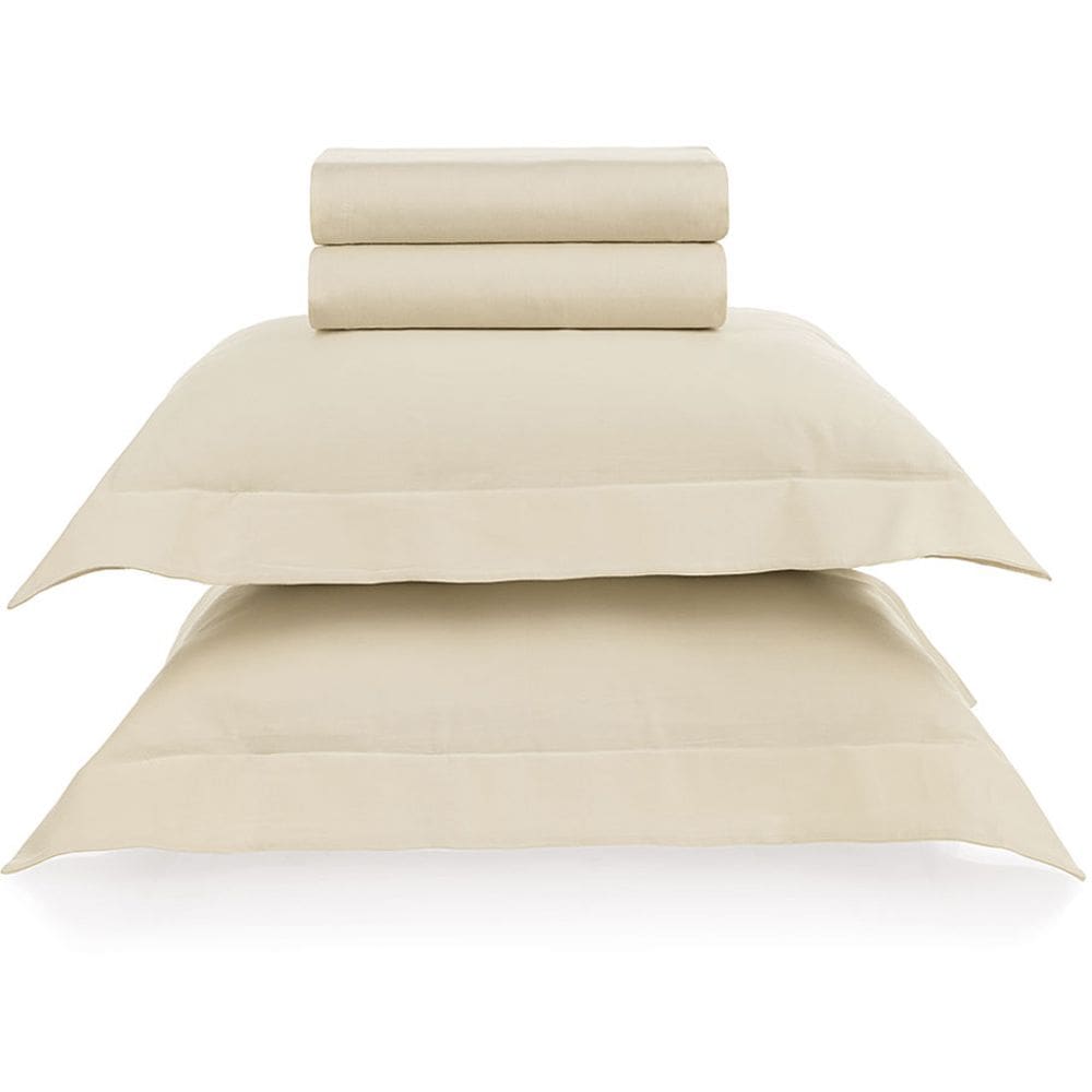 Jogo de Cama Karsten Bossa 300 Fios 4 Peças Queen Bege