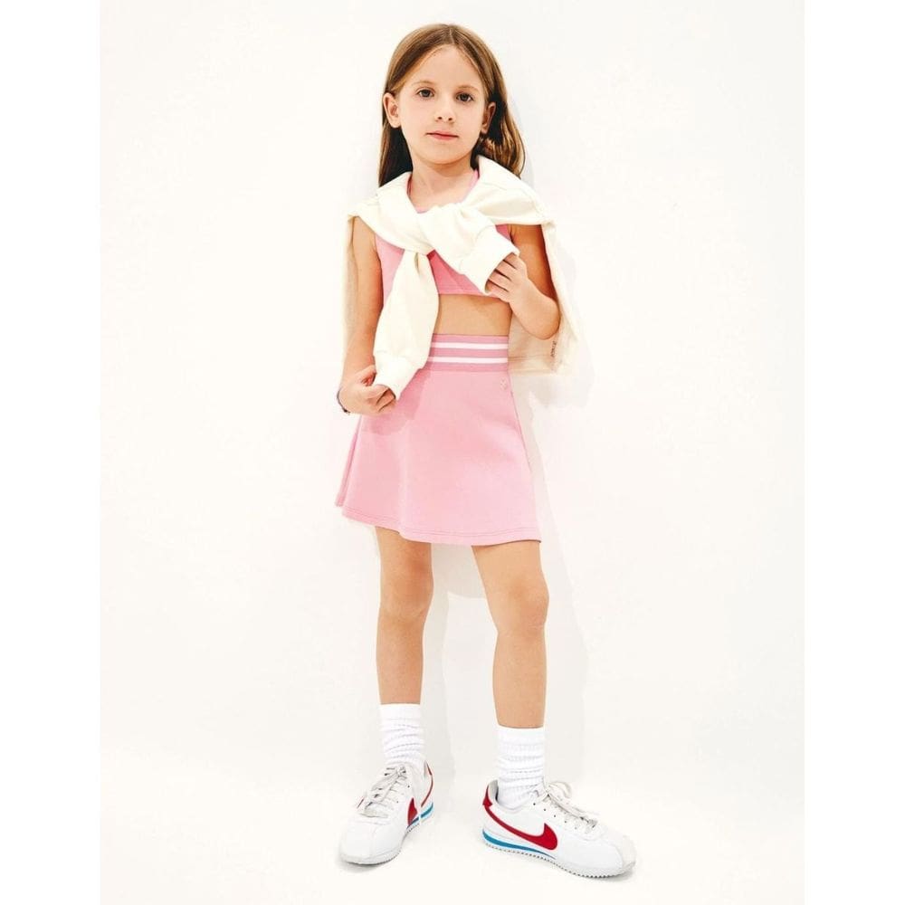 Shorts Saia Infantil em Malha de Algodão Rosa - Hering