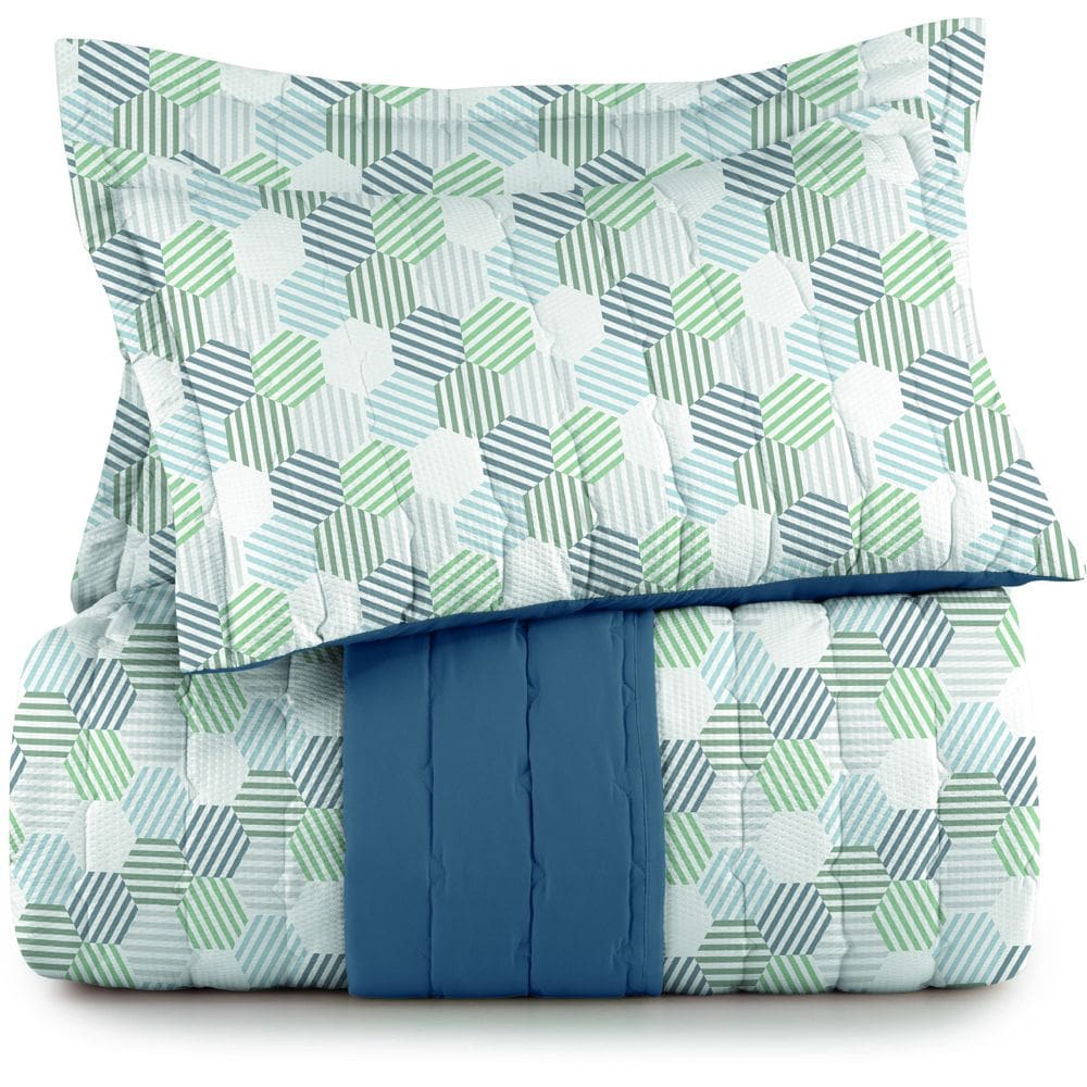 Jogo de Colcha Altenburg Circuito TA 3 Peças Casal Azul