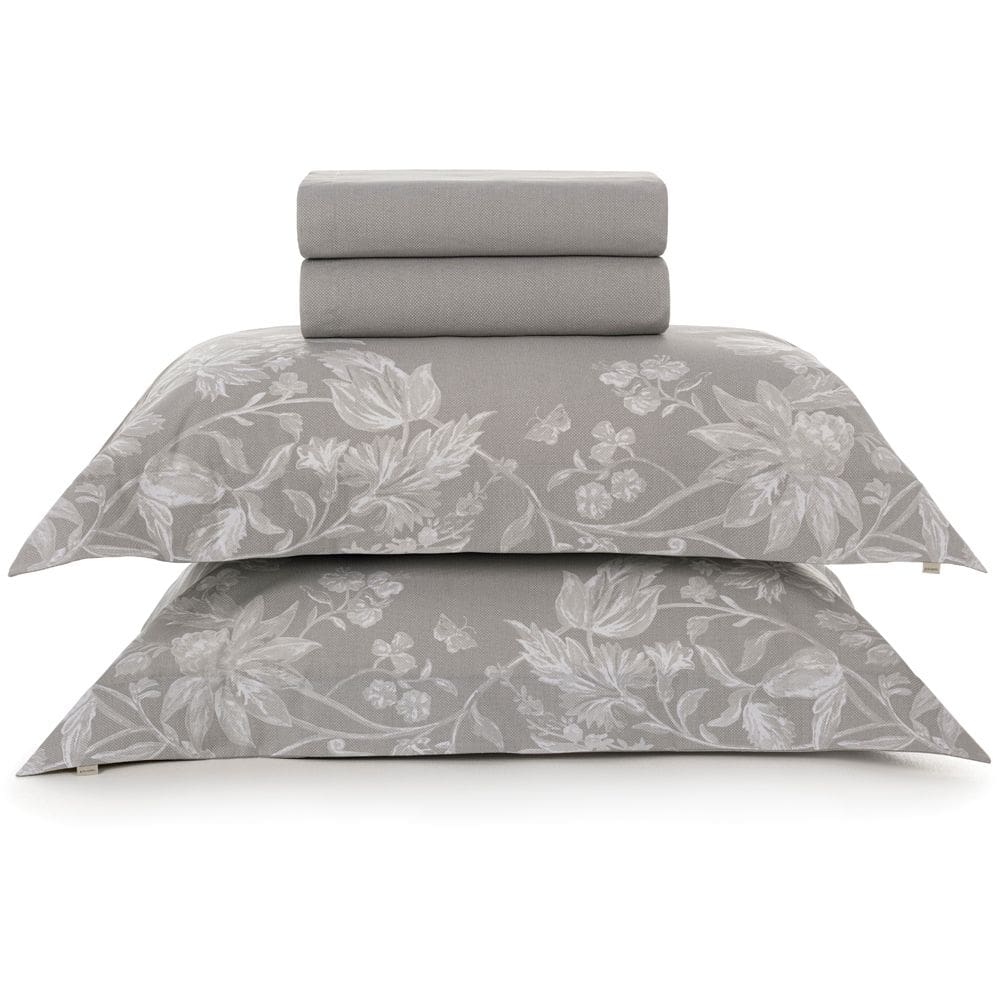 Jogo de Cama Karsten Morgan 200 Fios 4 Peças Queen Cinza