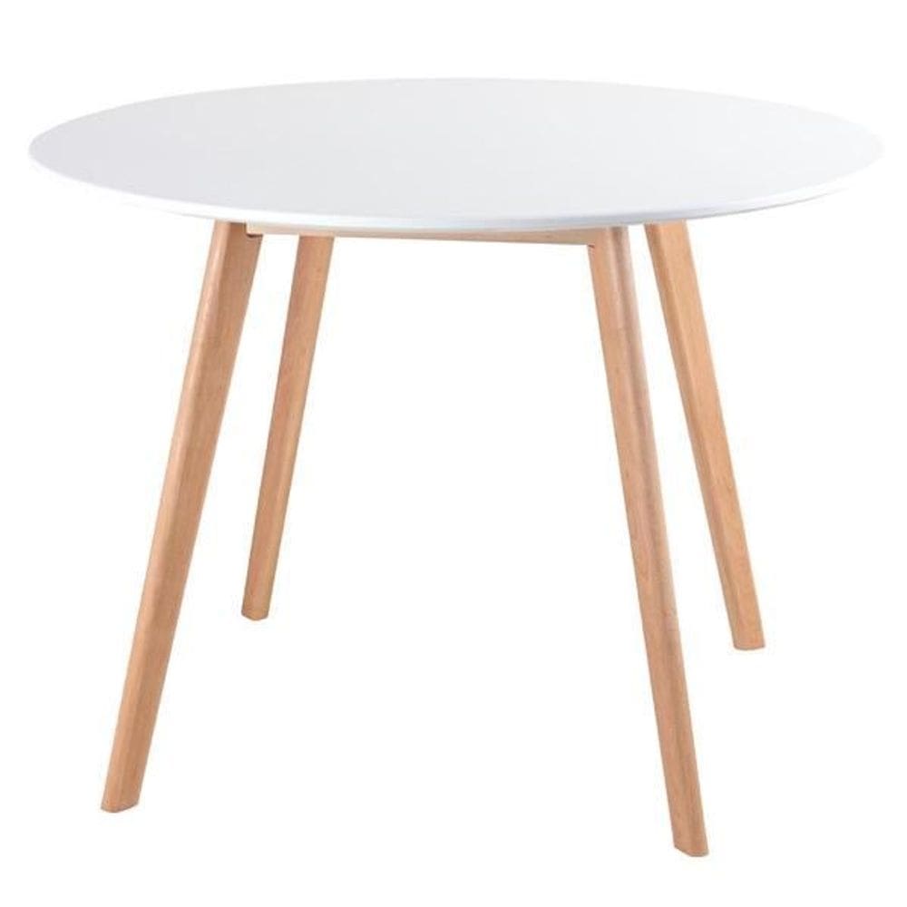 Mesa De Jantar Redonda Leda 120cm Branca