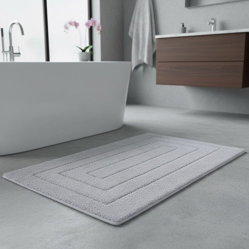 Tapete Athenas Hydra Antiderrapante 50x100cm Rozac - Cinza