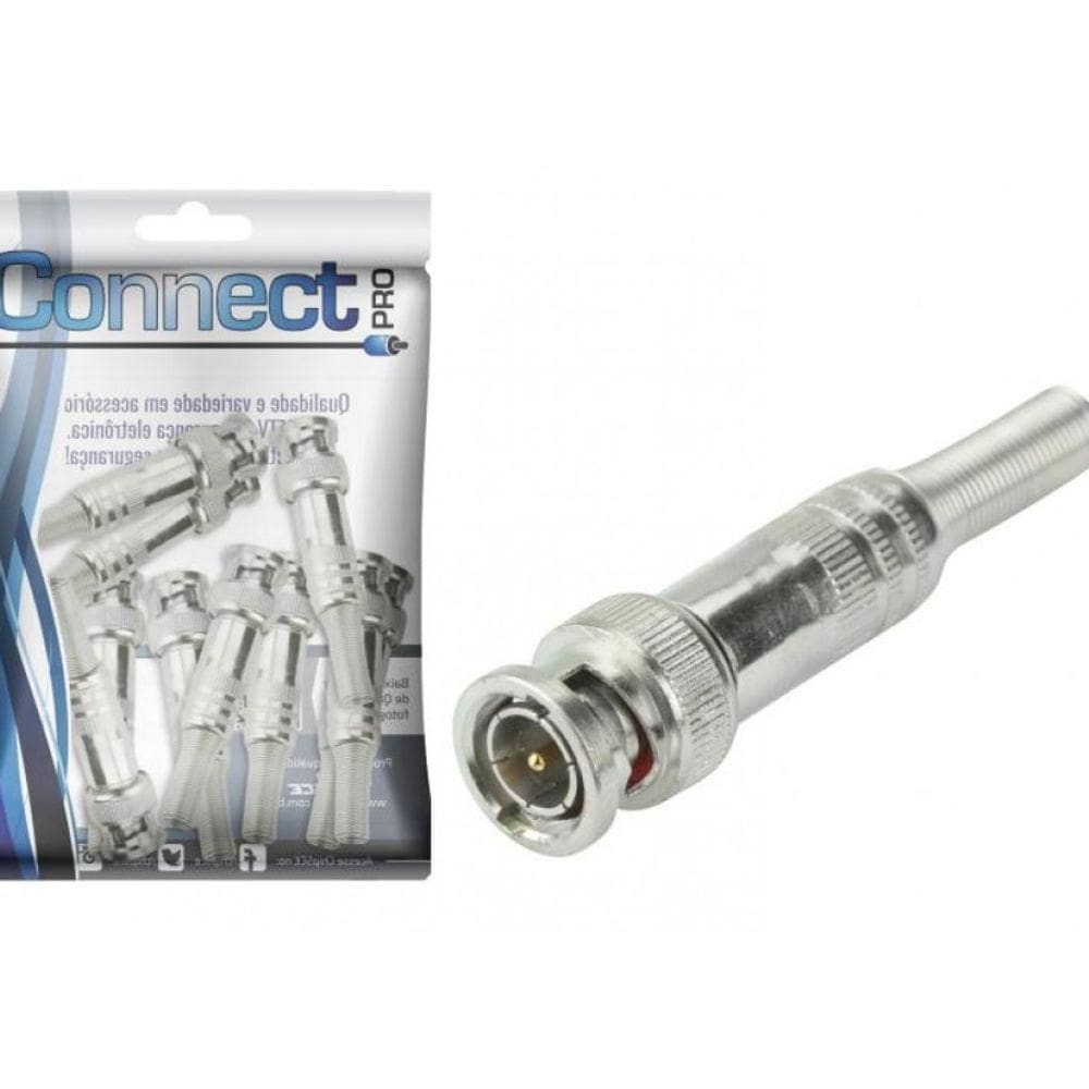 Conector BNC 75Ohms RG-59 4mm com Mola 025-0076 Connect Pro