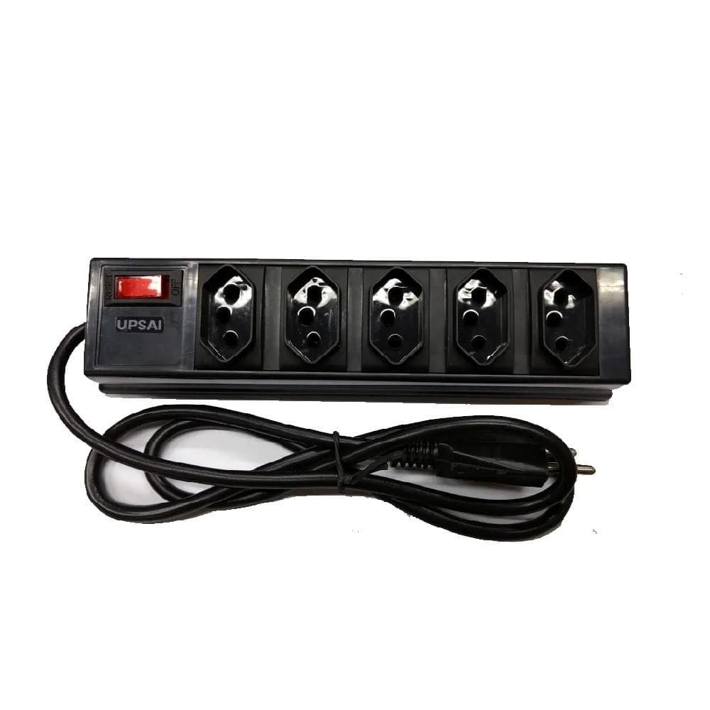 Filtro de Linha 5 tomadas do novo padrão NBR14136 - Upsai