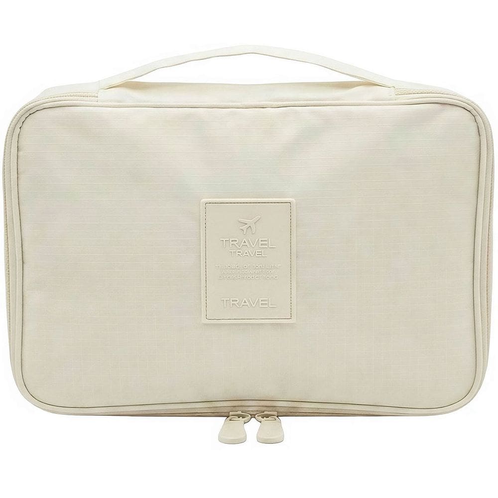 Bolsa Necessaire Maquiagem Organizador Cor Branco Grande