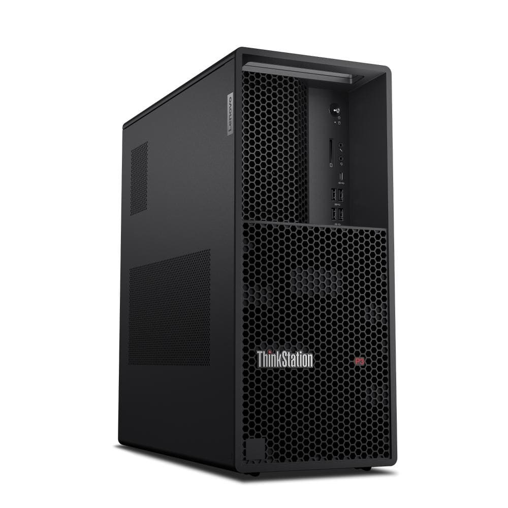 Workstation Lenovo ThinkStation P3 Tower Intel Core i7-14700 vPro 32GB 1TB SSD RTX 2000 Windows 11 Pro - 30GU002UBO Preto