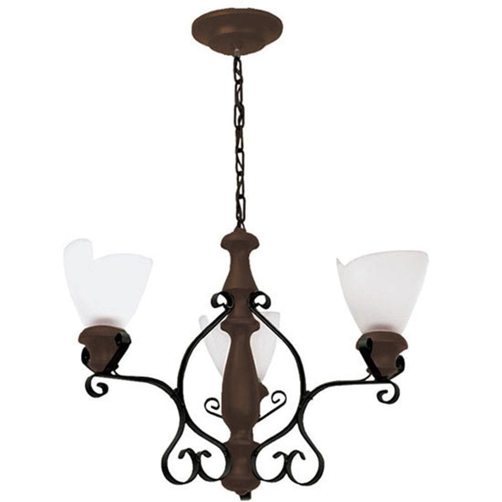 Lustre Muller Artis 3 Lâmpadas Envelhecido 7033e