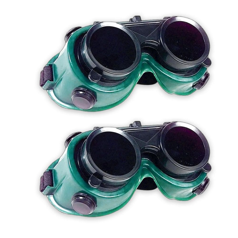 Oculos De Solda Kit 2 Uni Protecao EPI Mascara Articulavel Equipamento Profissional Para Soldador Dupla Lente Com Filtro