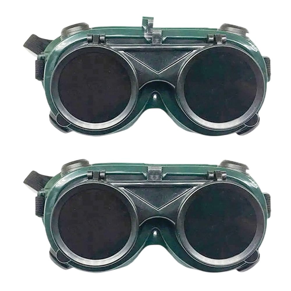 Oculos De Solda Kit 2 Uni EPI Mascara De Protecao Articulavel Equipamento Profissional Dupla Lente Soldador Com Filtro