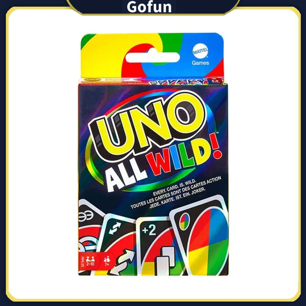 Jogo de cartas Uno All Wild para festa familiar de mais de 7 anos com 112 cartas