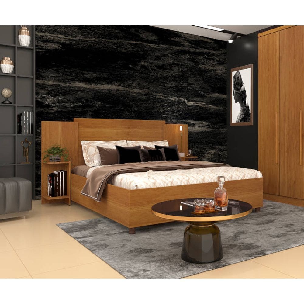 Painel cabeceira casal mdf - Arizona-Cinamomo - Tcil Móveis