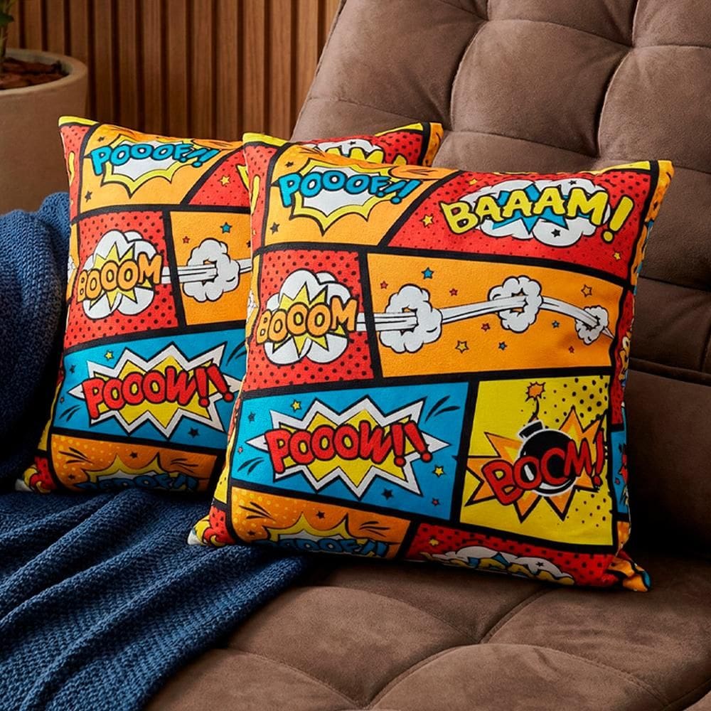 Almofadas Kit Plumie. de 45x45cm 2 Uni Estampadas Cama inBox